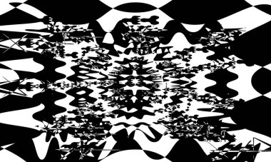 Siyah desenli çarpıtma tasarım için bir optik yanılsama orjinal duvar kağıdı yaratır