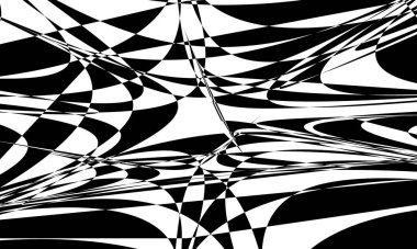 Beyaz arka plan modern tasarım üzerinde operasyon sanatı tarzında sıradışı siyah desen