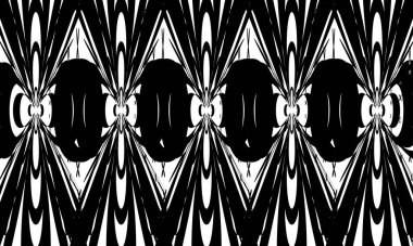 Modern tasarım için büyüleyici desenleri olan siyah ve beyaz mistik duvar kağıtları