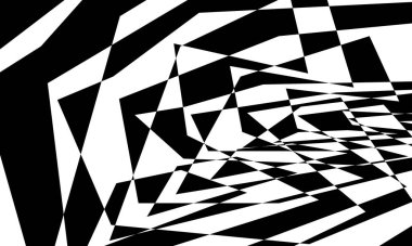 Tasarım için beyaz zemin üzerinde siyah desen modern dalgalanan duvar kağıdı