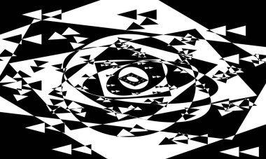 Operasyon sanatında fantastik uzaylı desenleri Siyah ve orijinal