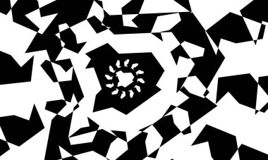 Siyah desenli çarpıtma tasarım için bir optik yanılsama orjinal duvar kağıdı yaratır