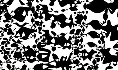 Esrarengiz ve gizemli bir operasyon tarzında beyaz arka planda siyah desenler.