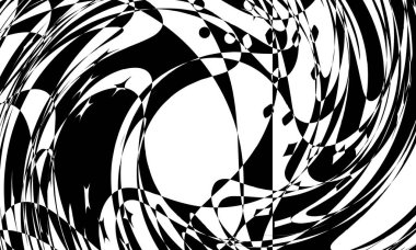 Optik illüzyonlu siyah desenler İnanılmaz operasyon sanatı