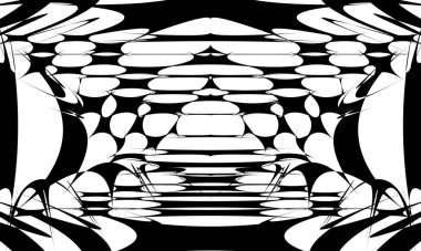 büyüleyici op-art tarzı siyah benzersiz desenler