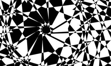 Kara mistik desen göz yanılsamasını büyülüyor.