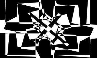 Tasarım için beyaz zemin üzerinde siyah desen modern duvar kâğıdı.