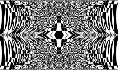 Operasyon sanatında esrarengiz desenler. Orijinal optik yanılsama.