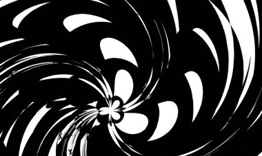 Beyaz arka planda inanılmaz bir siyah desen tarafından yaratılmış mistik optik illüzyon