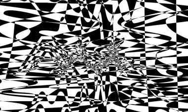 Soyut siyah desenler. Operasyon sanatında güzel ve gizemli.