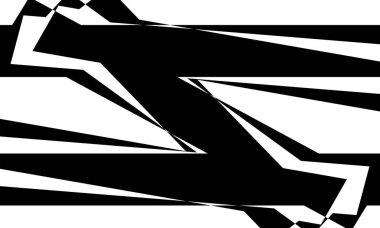 Siyah dinamik desen optik bir illüzyon yaratıyor