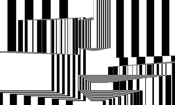 白色背景下的行动艺术风格中的黑色和波纹图案 — 图库矢量图片