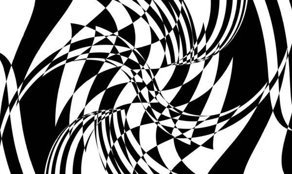 Zwart Vervormd Patroon Art Stijl Creatief Design — Stockvector