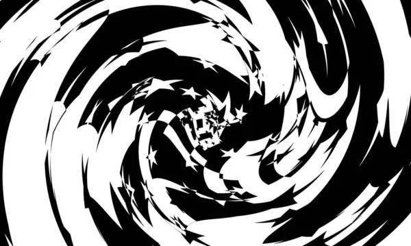 Black Mysterious Patterns Art Style Original Optical Illusion — Stock Vector