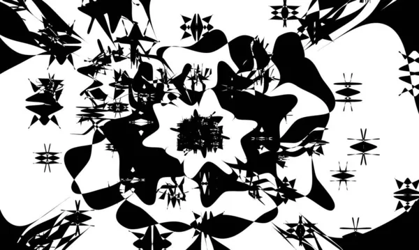 Patrón Negro Distorsionado Diseño Creativo Estilo Art — Archivo Imágenes Vectoriales