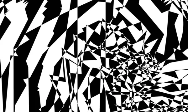 Monochrome Patterns Art Style Modern Wallpaper Optical Illusion — Stock Vector