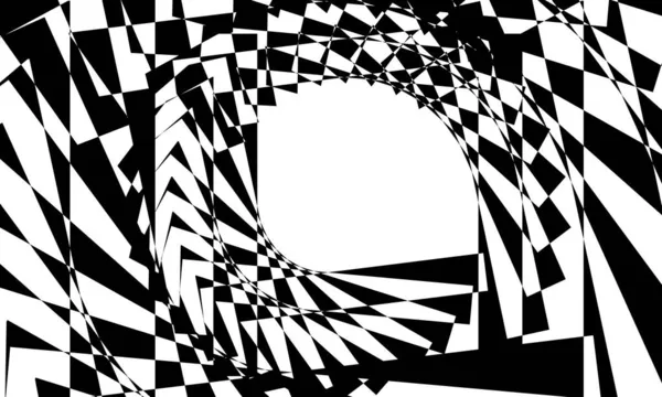 Motif Noir Mystique Mystérieux Déformé Sur Fond Blanc — Image vectorielle
