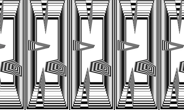 Distorted Black Pattern White Background Wallpaper Style Art — Stock Vector