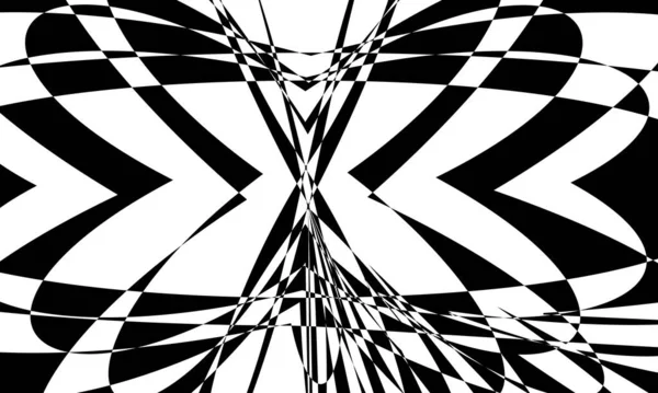 Чорний Візерунок Стилі Оптичного Мистецтва Видовищна Оптична Ілюзія — стоковий вектор