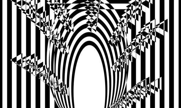 Φουτουριστικό Μαύρο Μοτίβο Art Στυλ Λευκό Φόντο — Διανυσματικό Αρχείο