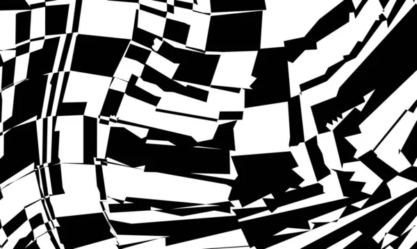 Beyaz Arka Planda Operasyon Sanatı Tarzında Siyah Desenler Modern Tasarım — Stok Vektör