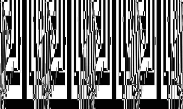 Стильний Футуристичний Візерунок Викривленнями Білому Тлі Сучасна Текстура Дизайну — стоковий вектор