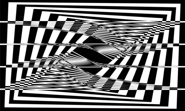 Monochrome Mystical Wallpaper Optical Illusion Modern Design Concept — Stock Vector
