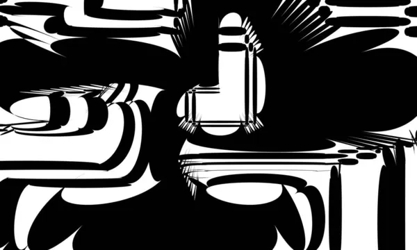 Mystérieux Mystique Motifs Noirs Papier Peint Monochrome Pour Conception — Image vectorielle