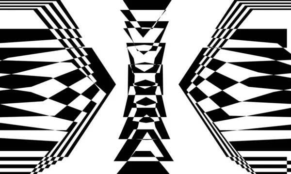 Einzigartigen Stil Art Hypnotisierende Schwarze Muster Monochrome Tapete Für Das — Stockvektor