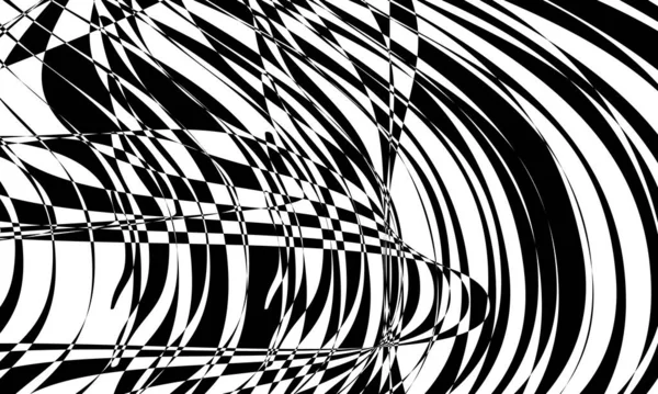 Ondulation Lignes Noires Papier Peint Pour Conception Style Art — Image vectorielle