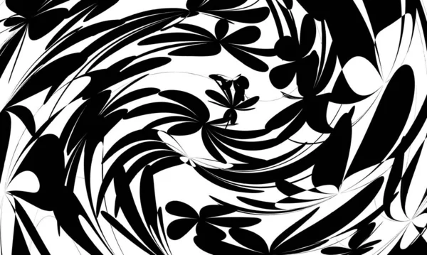 Motifs Noirs Uniques Dans Style Art Sur Fond Blanc — Image vectorielle