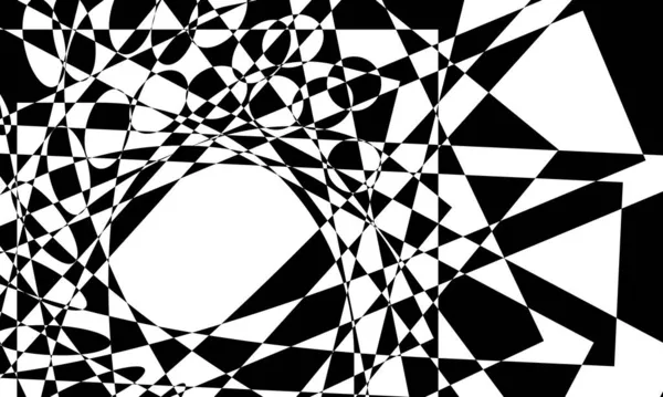 Mystical Black Patterns Mesmerizing Monochrome Wallpaper — Stock Vector