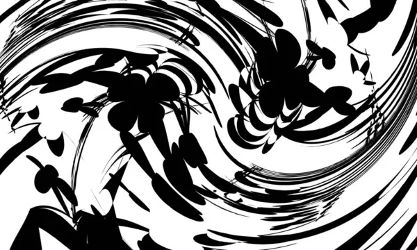 神秘的行动艺术白色背景上神秘的黑色图案 — 图库矢量图片