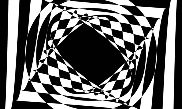 Optik Illüzyonlu Mistik Siyah Desenler — Stok Vektör