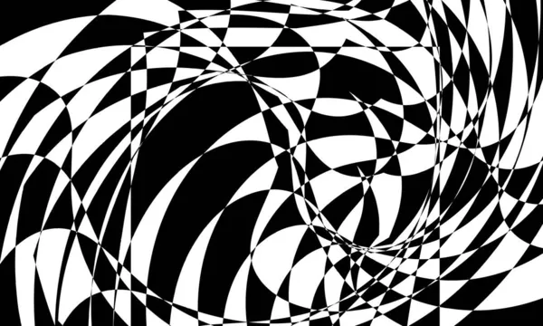 Motifs Noirs Dans Style Papier Peint Art Hypnotisant — Image vectorielle
