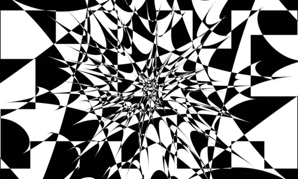 Зачаровує Оптична Ілюзія Створена Чорними Візерунками Стилі Art Концепції Сучасного — стоковий вектор