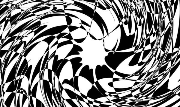 Fondo Abstracto Blanco Negro Con Ilusión Óptica Para Diseño Moderno — Vector de stock