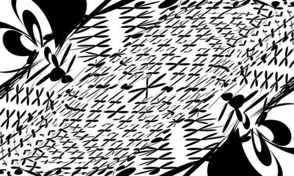 Negro Arte Patrón Desigual Superficie Espectacular Ilusión Óptica — Archivo Imágenes Vectoriales
