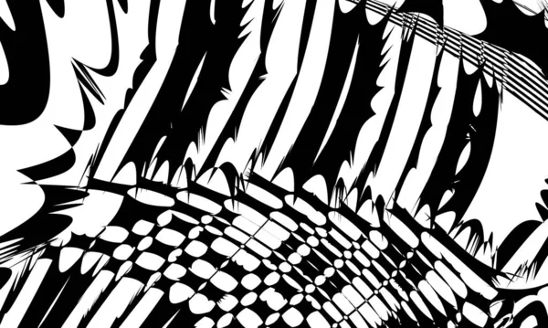 Ondulation Art Texture Envoûtante Motifs Noirs — Image vectorielle