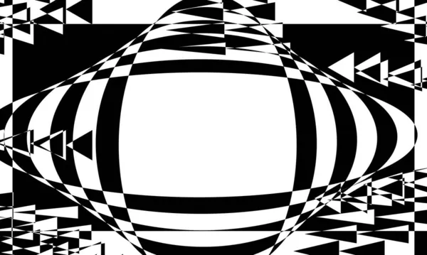 Geheimnisvolle Schwarze Art Muster Verzaubern Optische Täuschung — Stockvektor