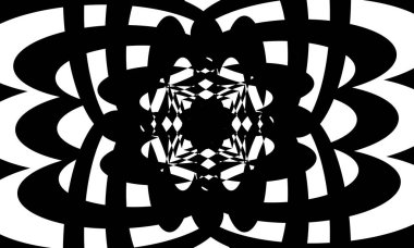 Tasarım için beyaz zemin üzerinde siyah desen modern mistik duvar kağıdı