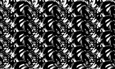 Tasarım için beyaz zemin üzerinde siyah sanat desenleri yaratıcı duvar kağıtları