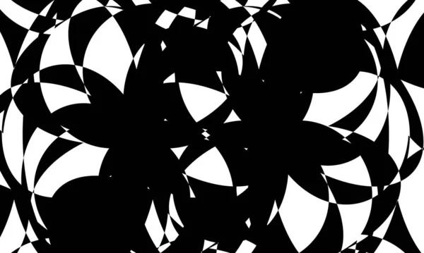 白を基調としたオプ アートのような美しいブラック パターンです — ストックベクタ