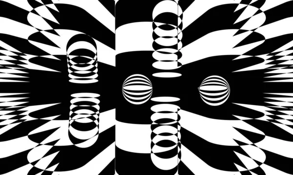 扭曲的黑色行动艺术图案现代设计 — 图库矢量图片