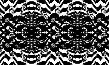 Yaratıcılık tasarım konsepti için op-art tarzında siyah desen