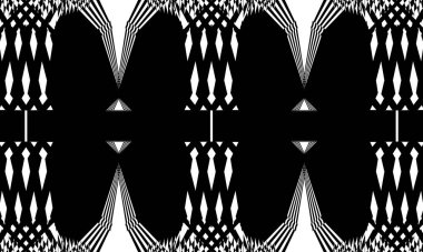 Operasyon sanatı tarzında ilginç siyah desen modern monokrom duvar kağıdı