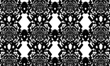 Tasarım için eşsiz stil op-art büyüleyici siyah desenler tek renkli duvar kâğıdı