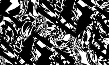 Büyüleyici siyah desenli orijinal optik illüzyon