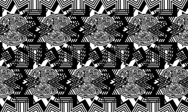 Operasyon sanatı stili fütüristik optik illüzyonda siyah desenler