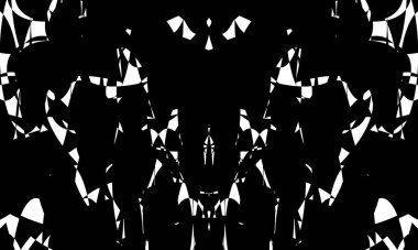 Beyaz arka planda operasyon sanatında siyah ve dalgalı desenler